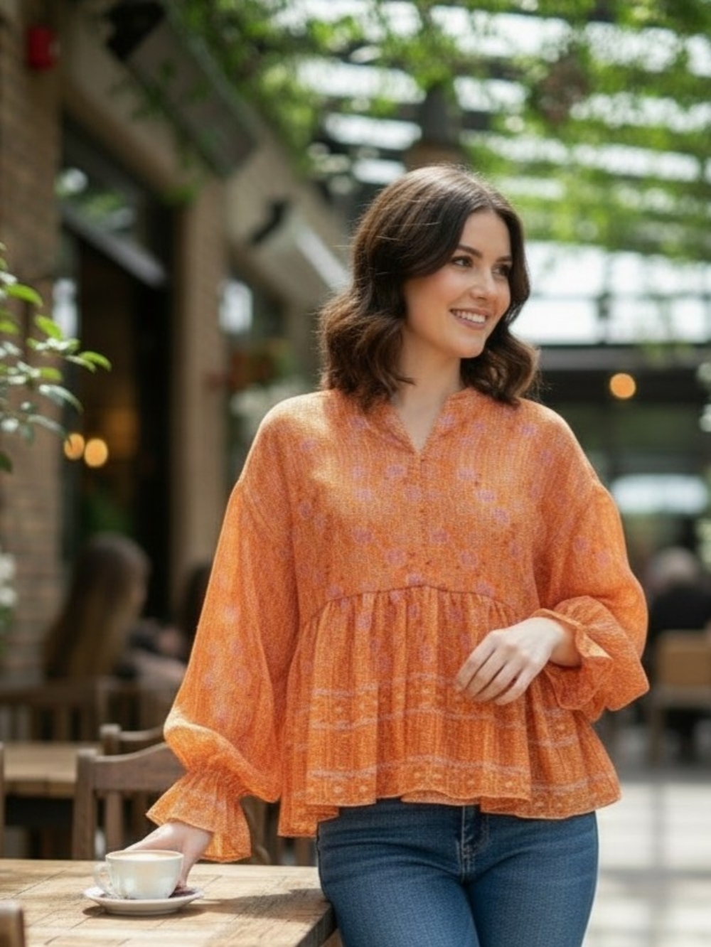 🌼 Bundle of 2 Women’s Boho Floral Tops | Size Medium 🌼
